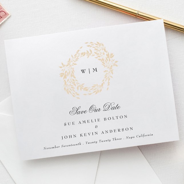 Reserve A Data Casamento Elegante Clássico do Monograma tradicion (Criador carregado)