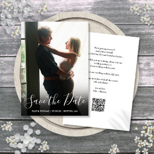Reserve A Data Casamento Elegante Código QR Foto Script