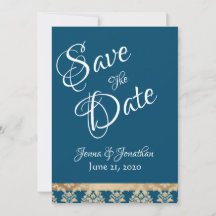 Casamento Elegante com Azul e Dourado