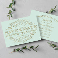 Casamento Elegante com Floreio Dourado em Hortelã