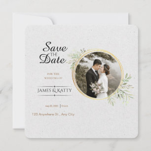 Reserve A Data Casamento Elegante com Flores Leves