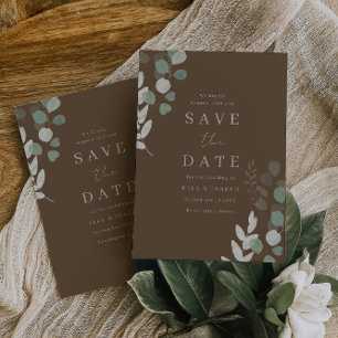 Reserve A Data Casamento Elegante com Vegetação Divina