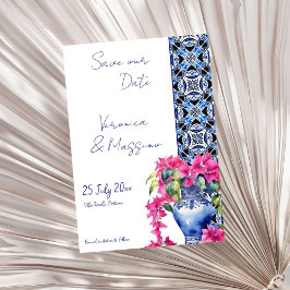 Reserve A Data Casamento elegante de Bougainvillea, Azulejos fran