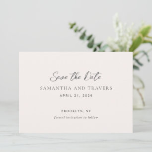 Reserve A Data Casamento Elegante de Cinzas Tradicionais