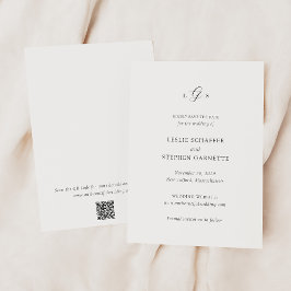 Reserve A Data Casamento elegante de código QR preto e branco ete