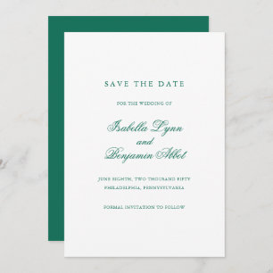 Reserve A Data Casamento Elegante de Emerald Green Tradicional