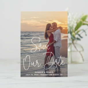 Reserve A Data Casamento Elegante de Fotografia de Script Moderno