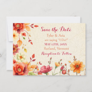 Reserve A Data Casamento Elegante de outono bonito