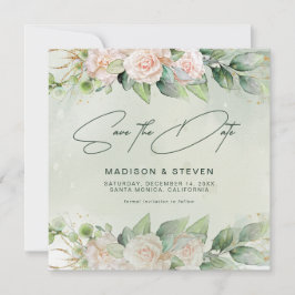 Reserve A Data Casamento Elegante de Rosas Rosa Eucalyptus Greene