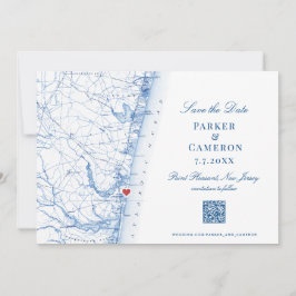 Reserve A Data Casamento Elegante Do Mapa De Nova Jersey