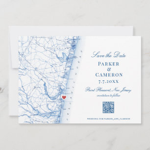 Reserve A Data Casamento Elegante Do Mapa De Nova Jersey