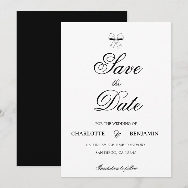 Reserve A Data Casamento Elegante em Script Burgundy Creme Marfim (Frente/Verso)