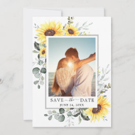 Reserve A Data Casamento Elegante Eucalyptus Sunflower PHOTO