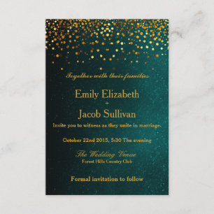 Reserve A Data Casamento Elegante Faux Gold Foil Confetti