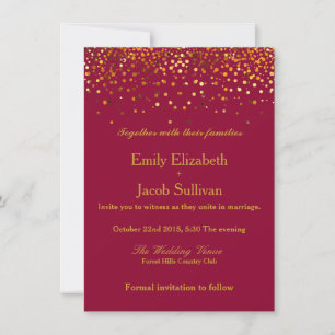 Reserve A Data Casamento Elegante Faux Gold Foil Confetti