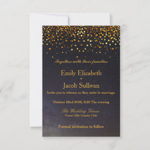 Reserve A Data Casamento Elegante Faux Gold Foil Confetti