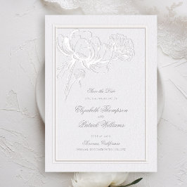 Reserve A Data Casamento Elegante Formal De Peonies Ivory