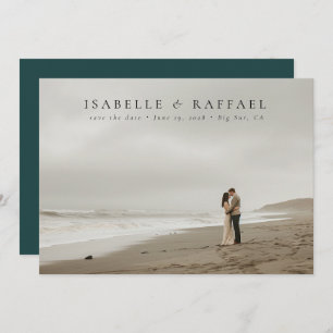 Reserve A Data Casamento Elegante Luxurioso de Foto Emerald Green