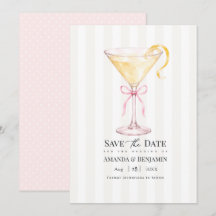 Casamento Elegante Martini Cocktail Rosa Bege