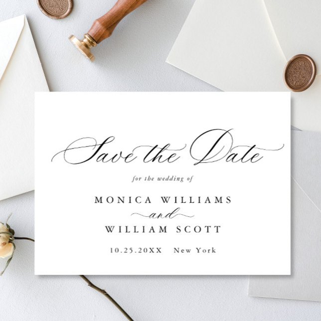 Reserve A Data Casamento Elegante Minimalista (Criador carregado)