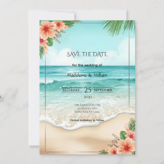 Reserve A Data Casamento Elegante na Praia Tropical Havaiana