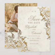 Casamento Elegante Rosa ⎮Marfim e Dourado Moderno