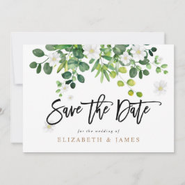 Reserve A Data Casamento Elegante Rústico com Verde Economize a D