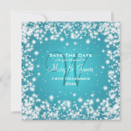 Reserve A Data Casamento Elegante Salva A Data De Inverno Azul Es