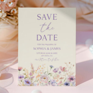 Reserve A Data Casamento em Prado de Flores Silvestres Rosa Roxo