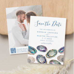 Reserve A Data Casamento em Praia da Abalone Shell Watercolor
