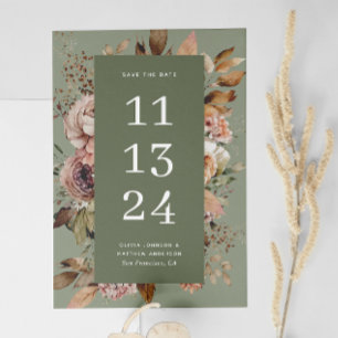 Reserve A Data Casamento em Verde Sage Empoeirado   Floral de Jar