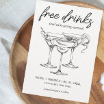 Reserve A Data Casamento Engraçado com Cocktail de Bebidas Livres<br><div class="desc">Apresentando nossos Cartões salve a data hilários e encantadores, com certeza para fazer seus entes queridos sorrirem! Com um toque caprichoso e um tom de humor, estas cartas são a forma perfeita de anunciar as vossas núpcias futuras. Prepare-se para uma dose dupla de entusiasmo, como orgulhosamente apresentamos a frente do...</div>