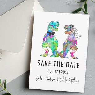 Reserve A Data Casamento Engraçado com Tema de Dinossauro