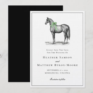Reserve A Data Casamento Equestre Vintage Elegante Cavalos