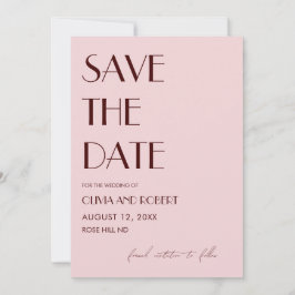 Reserve A Data Casamento estético cor-de-rosa-claro