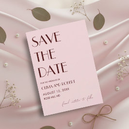 Reserve A Data Casamento estético cor-de-rosa-claro