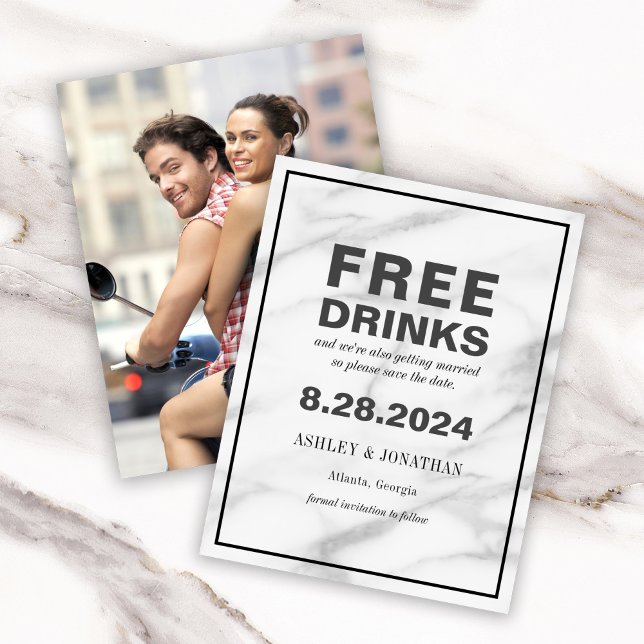 Reserve A Data Casamento Estranho e Divertido Salve o Dia com Fot (Criador carregado)