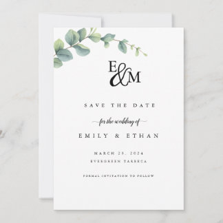 Reserve A Data Casamento Eucalyptus Rustic Greenery