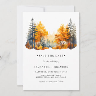 Reserve A Data Casamento Fall Woods