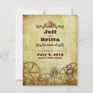 Reserve A Data Casamento Falso Antigo Dourado Vitoriano Steampunk
