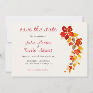 Reserve A Data Casamento Florais Hibiscus Tropical Laranja Queima