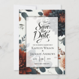 Reserve A Data Casamento Florais Outonais Rústicos e Temperamenta
