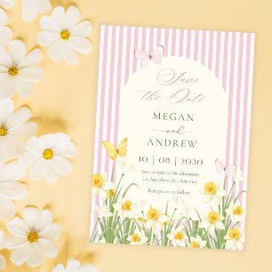 Reserve A Data Casamento floral amarelo rosa 