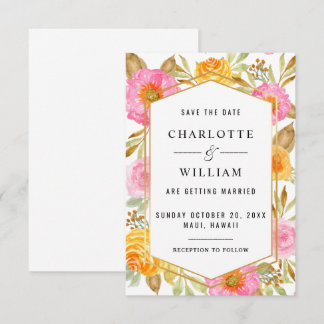 Reserve A Data Casamento Floral Aquarela