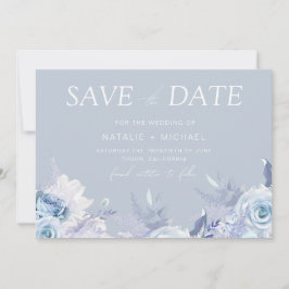 Reserve A Data Casamento Floral Azul Divine Dusty