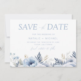 Reserve A Data Casamento Floral Azul Divine Dusty