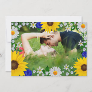 Reserve A Data Casamento Floral Azul do Céu Azul