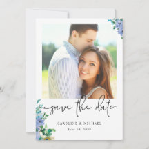 Casamento Floral Azul Elegante