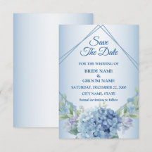 Casamento Floral Azul Herbal Antigo Empoeirado