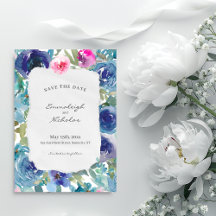Casamento Floral Azul Sereia de Papel Torno